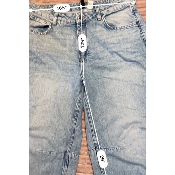 H&M Barrel Leg Light Blue Jeans 10 - Picture 6 of 6